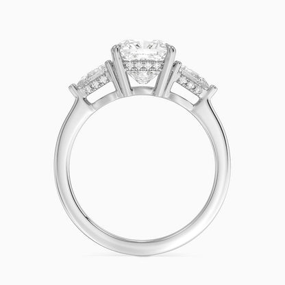 2.50 Cushion Kesim Hidden Halo Tasarım Tektaş Laboratuvar Pırlanta Yüzük - Nilora