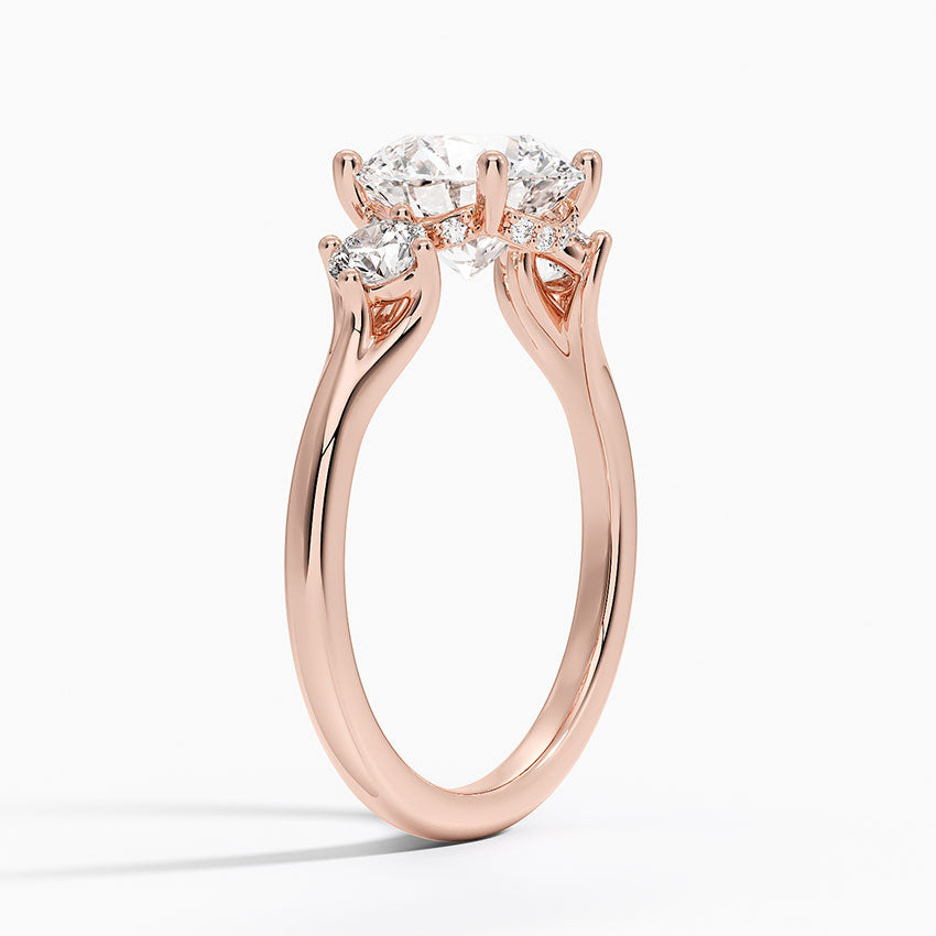 2.50 Karat Yuvarlak Kesim Hidden Halo Tasarım Tektaş Laboratuvar Pırlanta Yüzük - Madrid - Bold Diamonds
