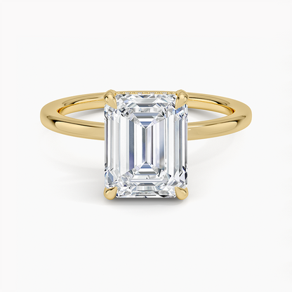 1.60 Carat Princess Halo Design Solitaire Lab Diamond Ring 18K - Florina 