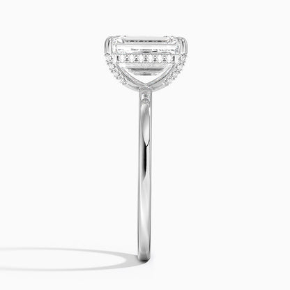 1.60 Carat Princess Halo Design Solitaire Lab Diamond Ring 18K - Florina 