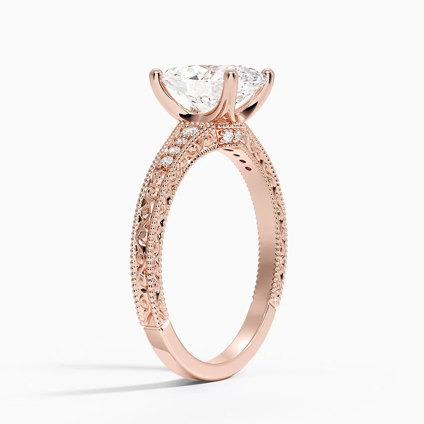 2.15 Karat Oval Kesim Hidden Halo Tasarım Tektaş Laboratuvar Pırlanta Yüzük - Venice