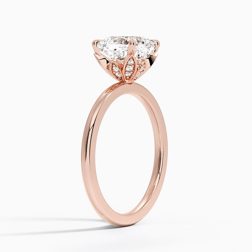 2.15 Karat Cushion Kesim Hidden Halo Tasarım Tektaş Laboratuvar Pırlanta Yüzük - Delora - Bold Diamonds