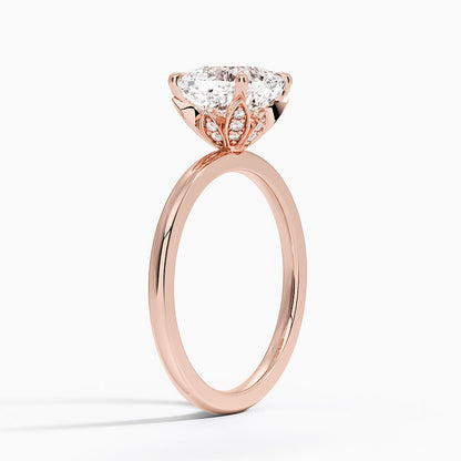 1.60 Carat Princess Halo Design Solitaire Lab Diamond Ring 18K - Florina 