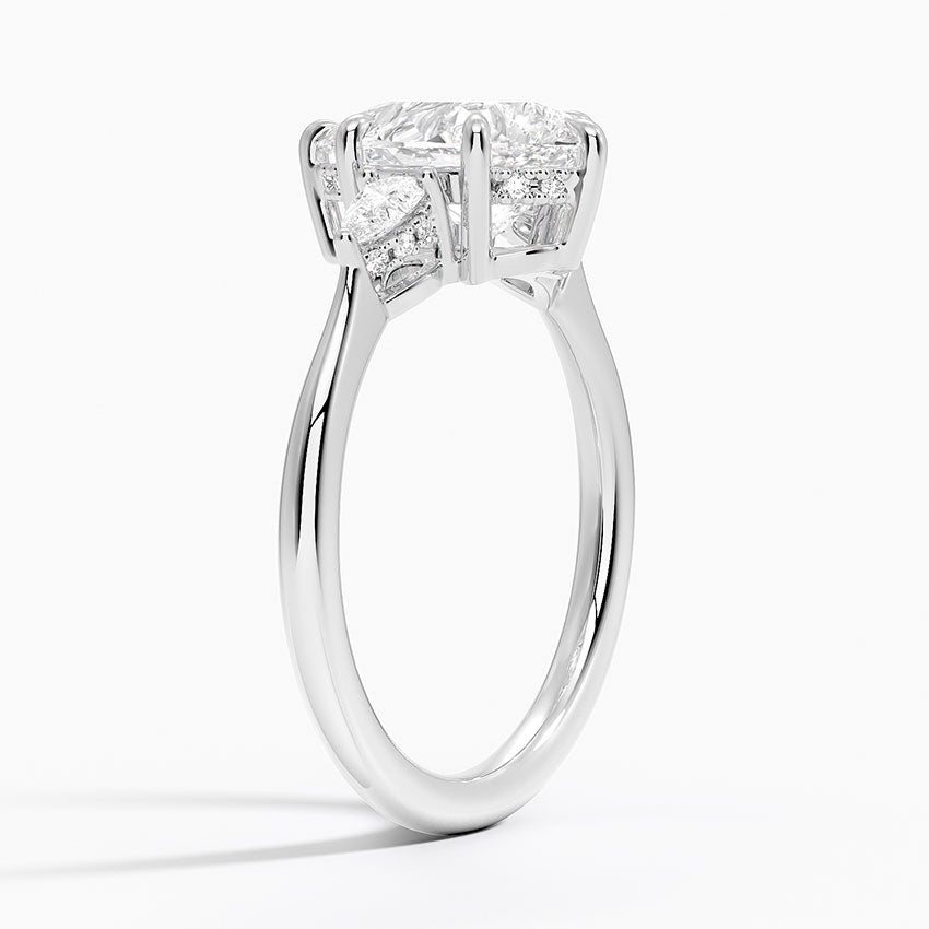 1.60 Carat Princess Halo Design Solitaire Lab Diamond Ring 18K - Florina 