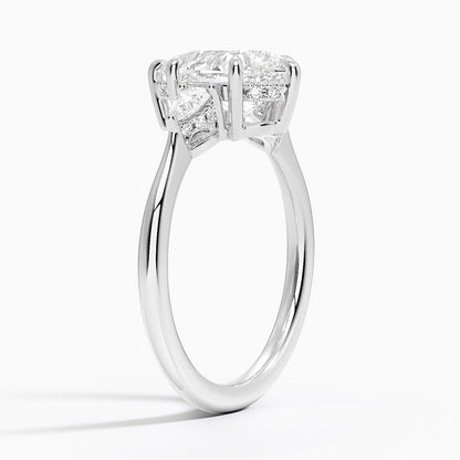 1.60 Carat Princess Halo Design Solitaire Lab Diamond Ring 18K - Florina 