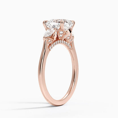 1.60 Carat Princess Halo Design Solitaire Lab Diamond Ring 18K - Florina 