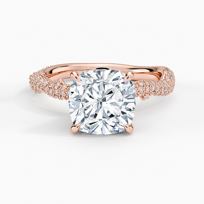 2.75 Cushion Kesim Hidden Halo Tasarım Tektaş Laboratuvar Pırlanta Yüzük - Filara