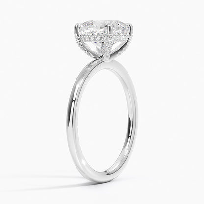 1.60 Carat Princess Halo Design Solitaire Lab Diamond Ring 18K - Florina 