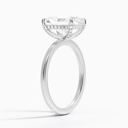 1.60 Carat Princess Halo Design Solitaire Lab Diamond Ring 18K - Florina 