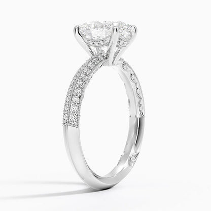 2.50 Oval Kesim Yarım Tur Tasarım Tektaş Laboratuvar Pırlanta Yüzük - Selara