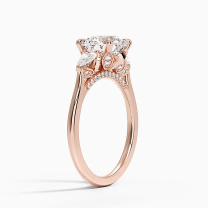 1.60 Carat Princess Halo Design Solitaire Lab Diamond Ring 18K - Florina 