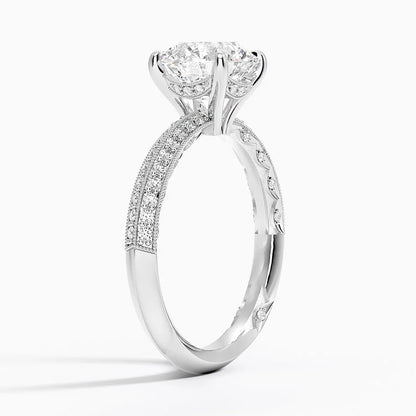 2.50 Cushion Kesim Yarım Tur Tasarım Tektaş Laboratuvar Pırlanta Yüzük - Selara