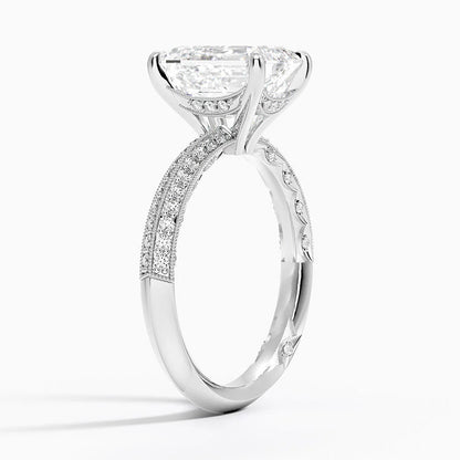 2.50 Emerald Kesim Yarım Tur Tasarım Tektaş Laboratuvar Pırlanta Yüzük - Selara