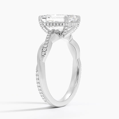 1.60 Carat Princess Halo Design Solitaire Lab Diamond Ring 18K - Florina 