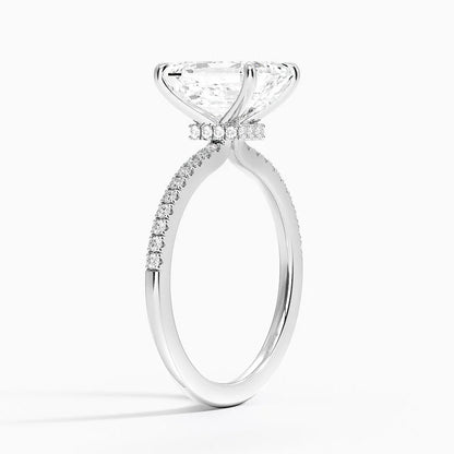 1.60 Carat Princess Halo Design Solitaire Lab Diamond Ring 18K - Florina 