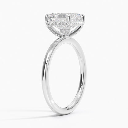 1.60 Carat Princess Halo Design Solitaire Lab Diamond Ring 18K - Florina 