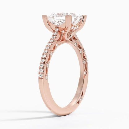 2.50 Prenses Kesim Halo Tasarım Tektaş Laboratuvar Pırlanta Yüzük- Nilara