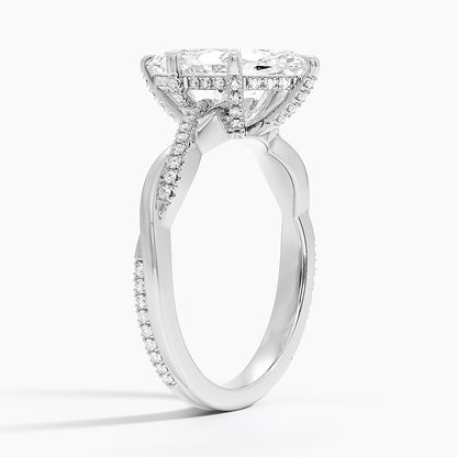 2.25 Karat Marquise Kesim Hidden Halo Tasarım Tektaş Laboratuvar Pırlanta Yüzük 18K  - Talora