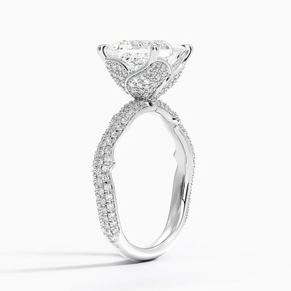 2.75 Prenses Kesim Hidden Halo Tasarım Tektaş Laboratuvar Pırlanta Yüzük - Filara