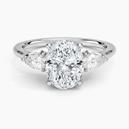 1.60 Carat Princess Halo Design Solitaire Lab Diamond Ring 18K - Florina 