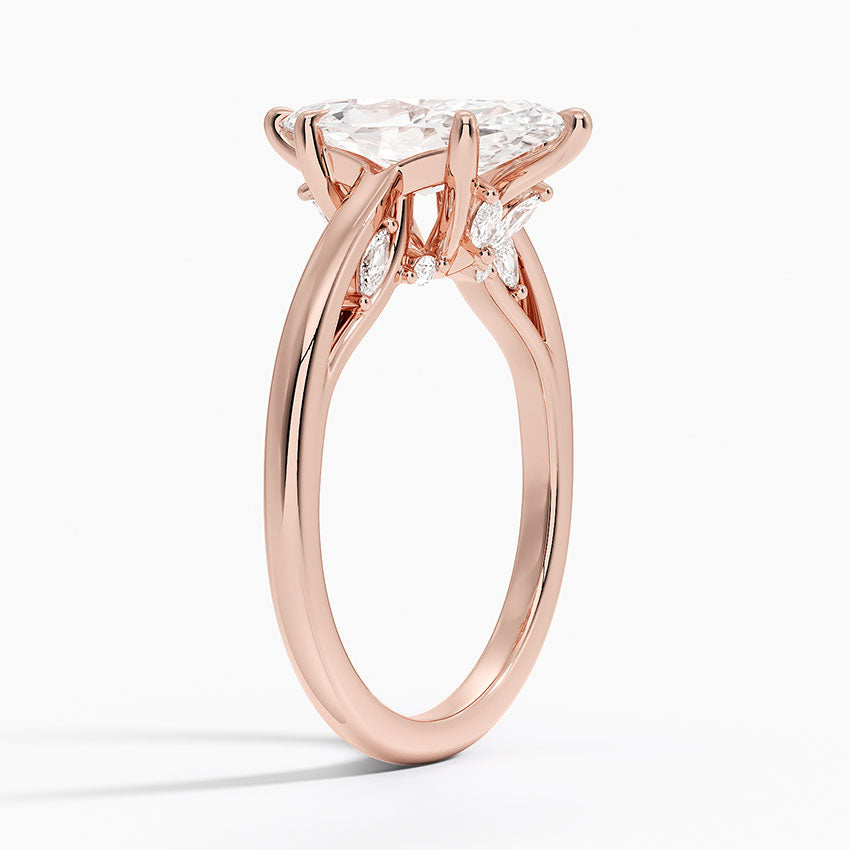 2.30 Karat Marquise Kesim Hidden Halo Tasarım Tektaş Laboratuvar Pırlanta Yüzük - Salzburg