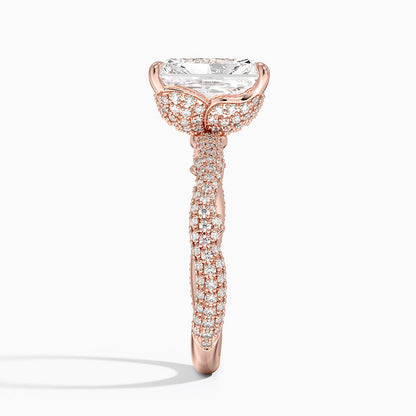 2.75 Radiant Kesim Hidden Halo Tasarım Tektaş Laboratuvar Pırlanta Yüzük - Filara