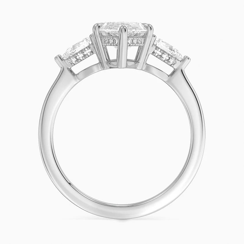 2.50 Marquise Kesim Hidden Halo Tasarım Tektaş Laboratuvar Pırlanta Yüzük - Nilora