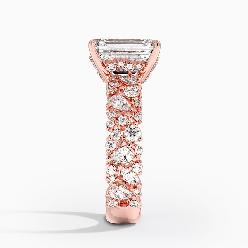 3.00 Karat Emerald Kesim Özel Tasarım Tektaş Laboratuvar Pırlanta Yüzük - Cannes