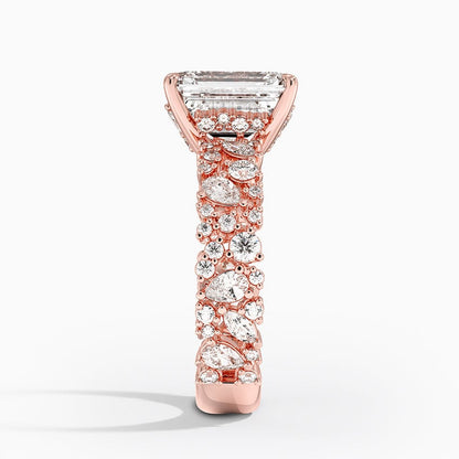 3.00 Emerald Kesim Özel Tasarım Tektaş Laboratuvar Pırlanta Yüzük - Aylora