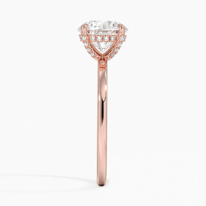 2.15 Karat Hidden Halo Tasarım Tektaş Laboratuvar Pırlanta Yüzük - Gilora - Bold Diamonds