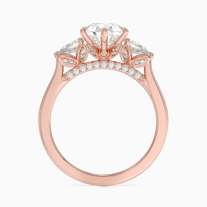 1.60 Carat Princess Halo Design Solitaire Lab Diamond Ring 18K - Florina 