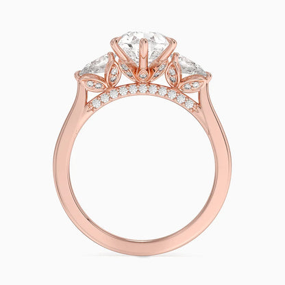 1.60 Carat Princess Halo Design Solitaire Lab Diamond Ring 18K - Florina 
