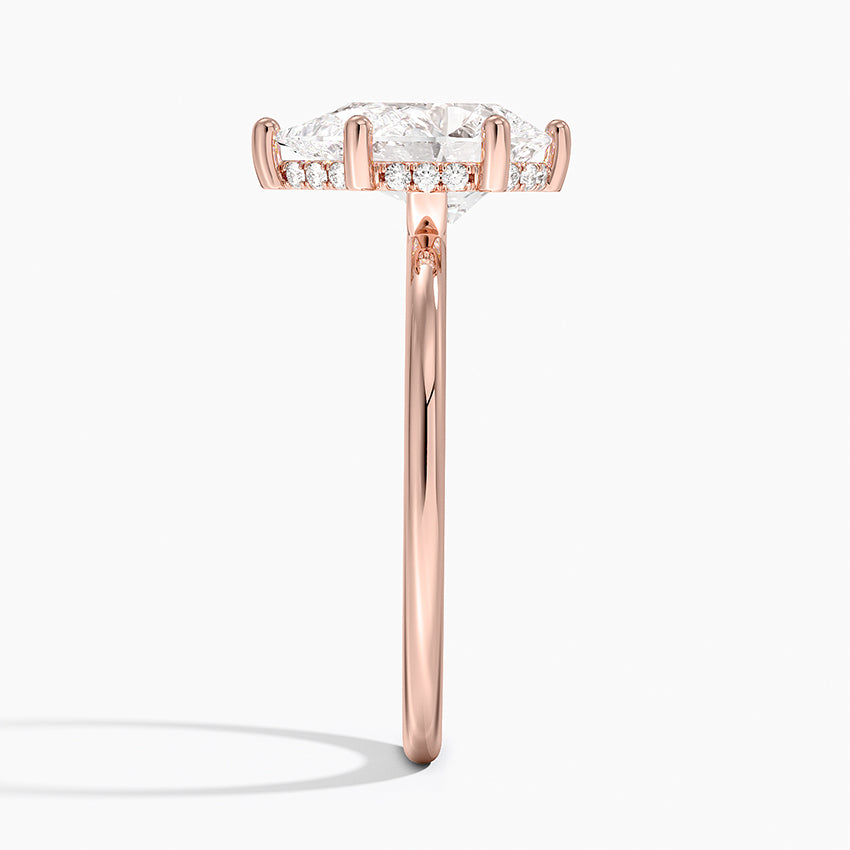 2.10 Damla Kesim Hidden Halo Tasarım Tektaş Laboratuvar Pırlanta Yüzük - Melara