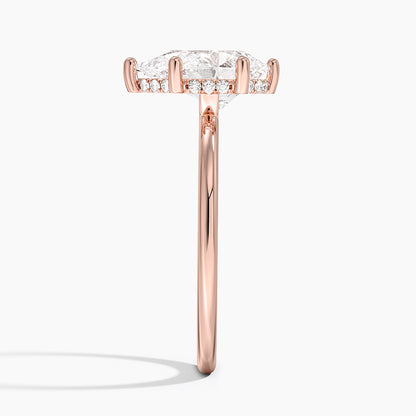 2.10 Damla Kesim Hidden Halo Tasarım Tektaş Laboratuvar Pırlanta Yüzük - Melara