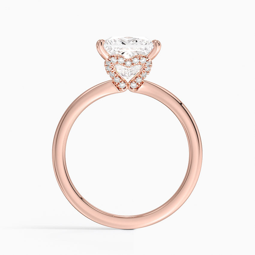 2.15 Prenses Kesim Hidden Halo Tasarım Tektaş Laboratuvar Pırlanta Yüzük - Vilora