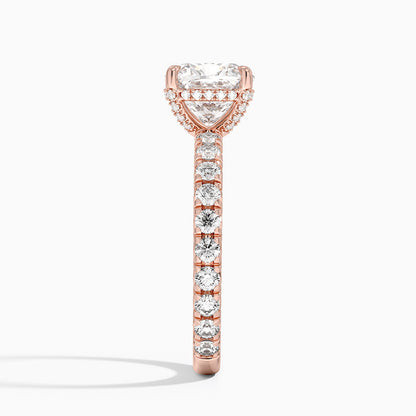 1.60 Carat Princess Halo Design Solitaire Lab Diamond Ring 18K - Florina 