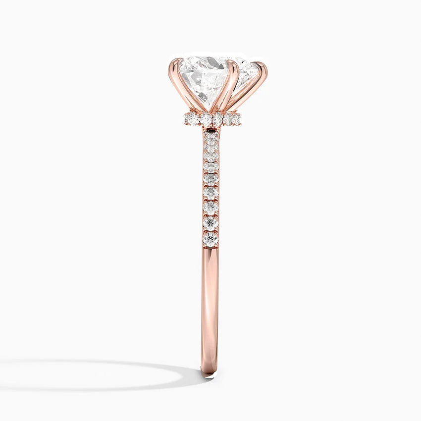 2.25 Karat Kalp Kesim Hidden Halo Tasarım Tektaş Laboratuvar Pırlanta Yüzük - Filora - Bold Diamonds