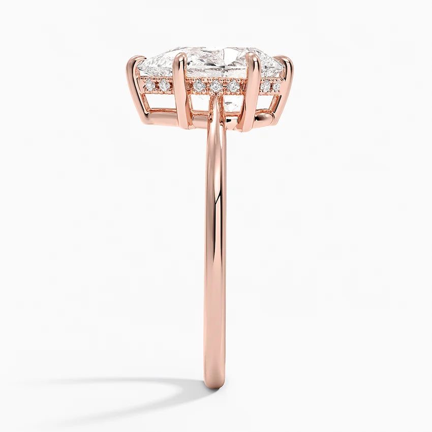 2.10 Damla Kesim Hidden Halo Tasarım Tektaş Laboratuvar Pırlanta Yüzük - Tilora