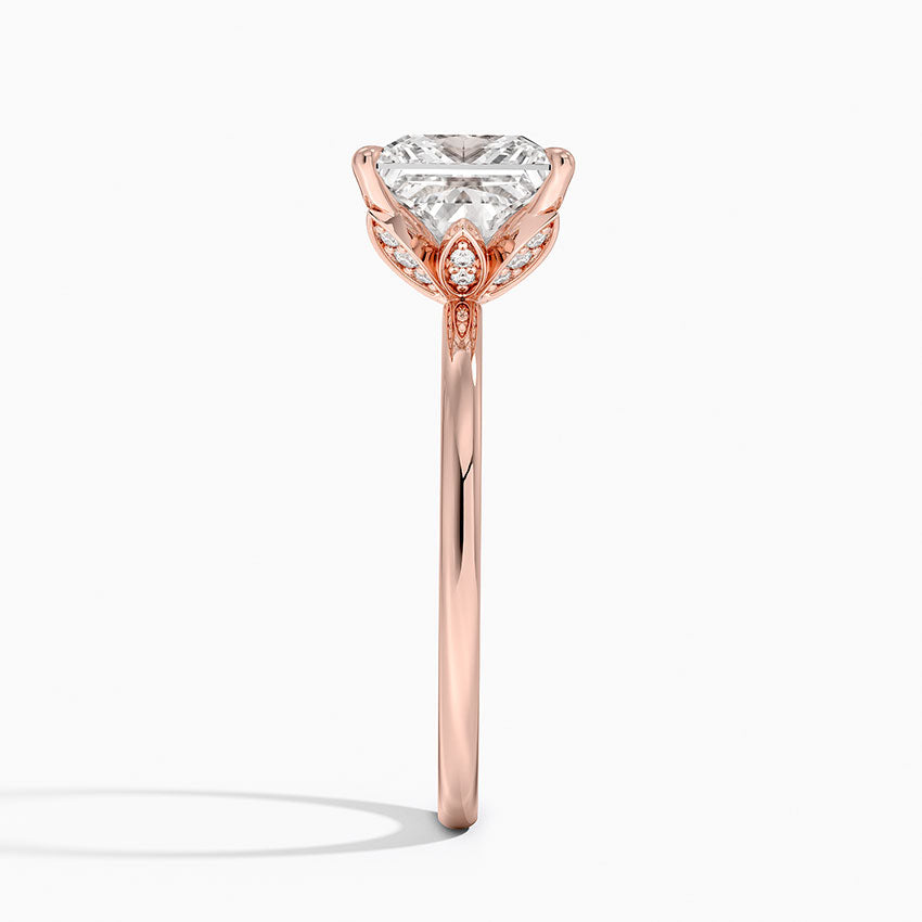 2.15 Karat Prenses Kesim Hidden Halo Tasarım Tektaş Laboratuvar Pırlanta Yüzük - Delora - Bold Diamonds