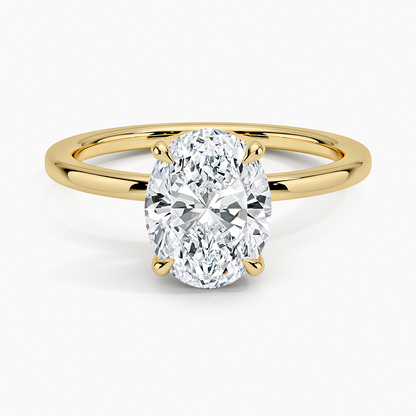 1.60 Carat Princess Halo Design Solitaire Lab Diamond Ring 18K - Florina 