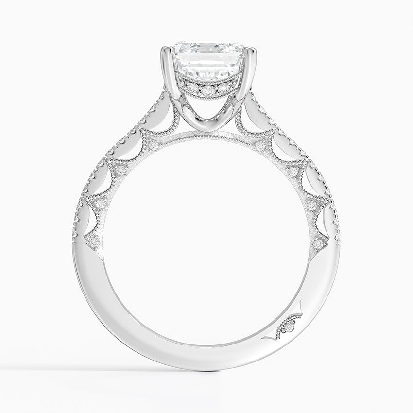 2.50 Karat Emerald Kesim Halo Tasarım Tektaş Laboratuvar Pırlanta Yüzük - Dijon