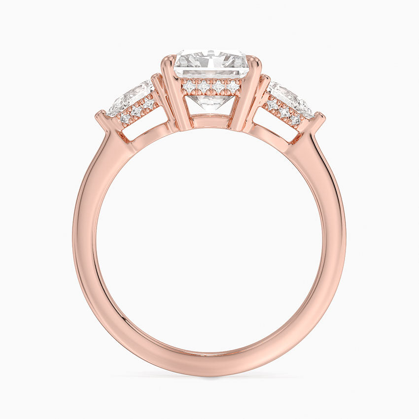 2.50 Radiant Kesim Hidden Halo Tasarım Tektaş Laboratuvar Pırlanta Yüzük - Nilora