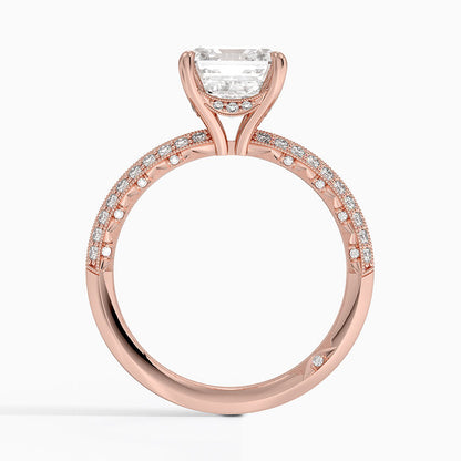 2.50 Emerald Kesim Yarım Tur Tasarım Tektaş Laboratuvar Pırlanta Yüzük - Selara