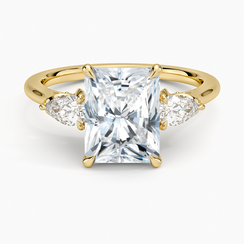 2.75 Karat Radiant Kesim Hidden Halo Tasarım Tektaş Laboratuvar Pırlanta Yüzük - Verona