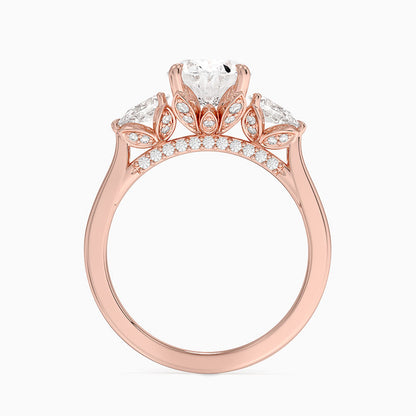 1.60 Carat Princess Halo Design Solitaire Lab Diamond Ring 18K - Florina 