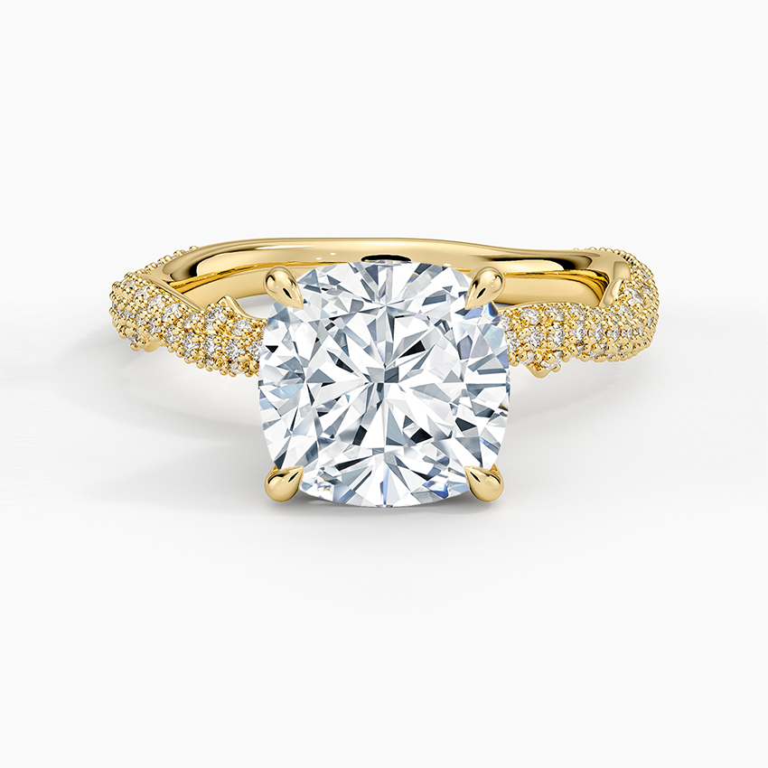 2.75 Cushion Kesim Hidden Halo Tasarım Tektaş Laboratuvar Pırlanta Yüzük - Filara