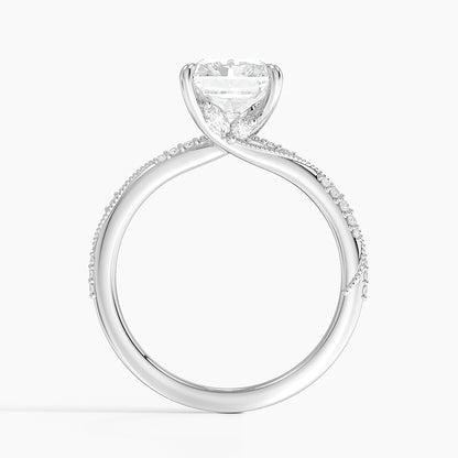 2.25 Karat Radiant Kesim Hidden Halo Tasarım Tektaş Laboratuvar Pırlanta Yüzük 18K  - Melora