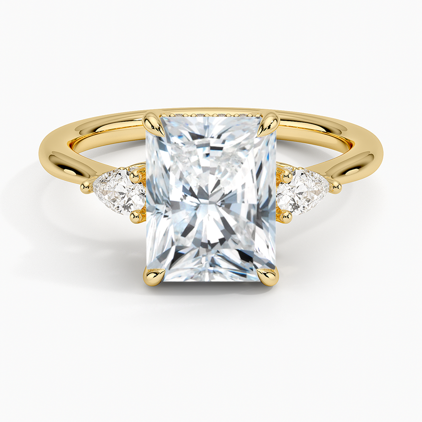 1.60 Carat Princess Halo Design Solitaire Lab Diamond Ring 18K - Florina 