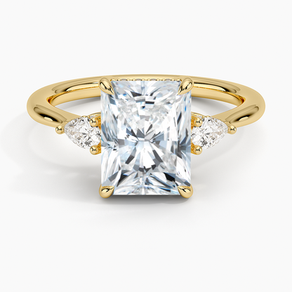 1.60 Carat Princess Halo Design Solitaire Lab Diamond Ring 18K - Florina 