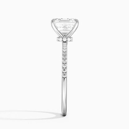 1.60 Carat Princess Halo Design Solitaire Lab Diamond Ring 18K - Florina 